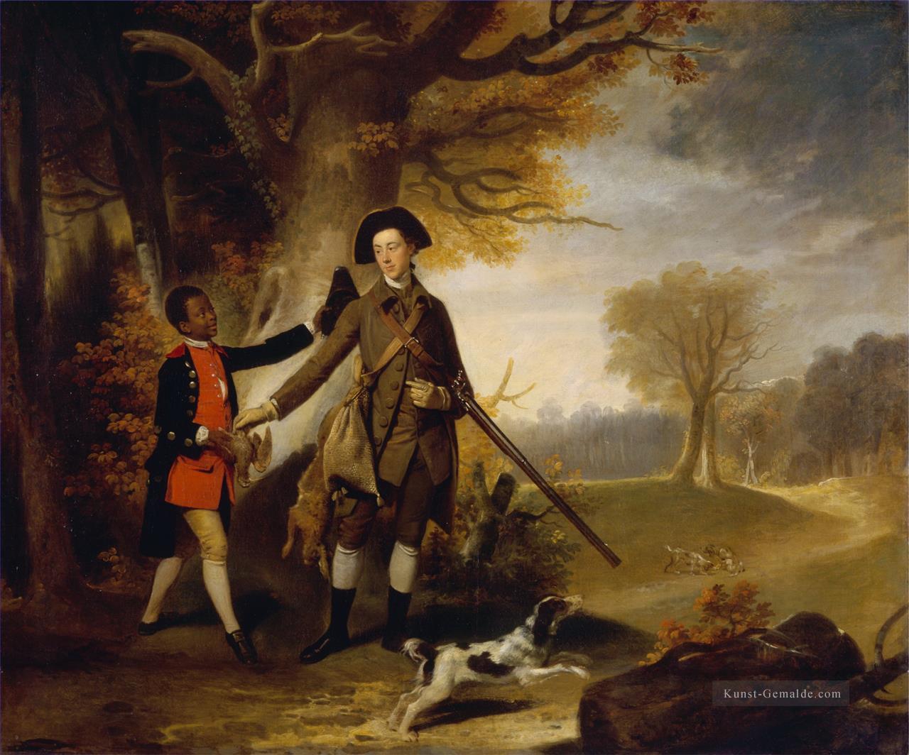 der dritte Herzog von Richmond aus Schießen mit sein Diener 1765 bejagter Ölgemälde
